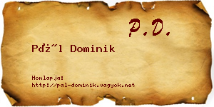 Pál Dominik névjegykártya