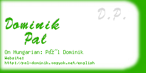 dominik pal business card